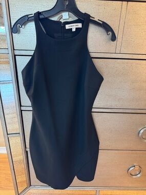 Elizabeth and James Black High-Neck Mini Dress